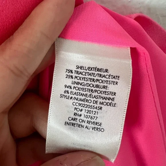 NWT Alice + Olivia Size 6 Nelle Mini Dress in Neon Pink Barbiecore Cocktail Hoco - Picture 9 of 10